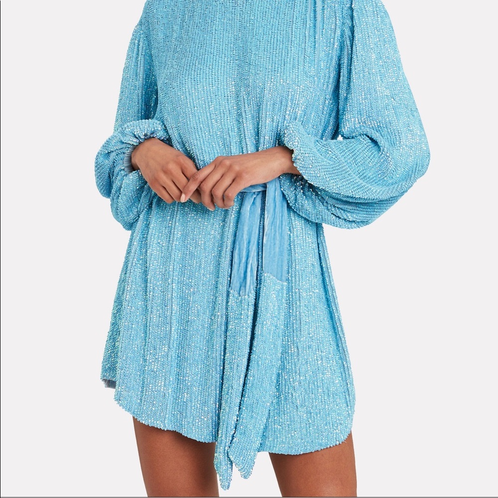 Retrofete Sequin Aqua Dress